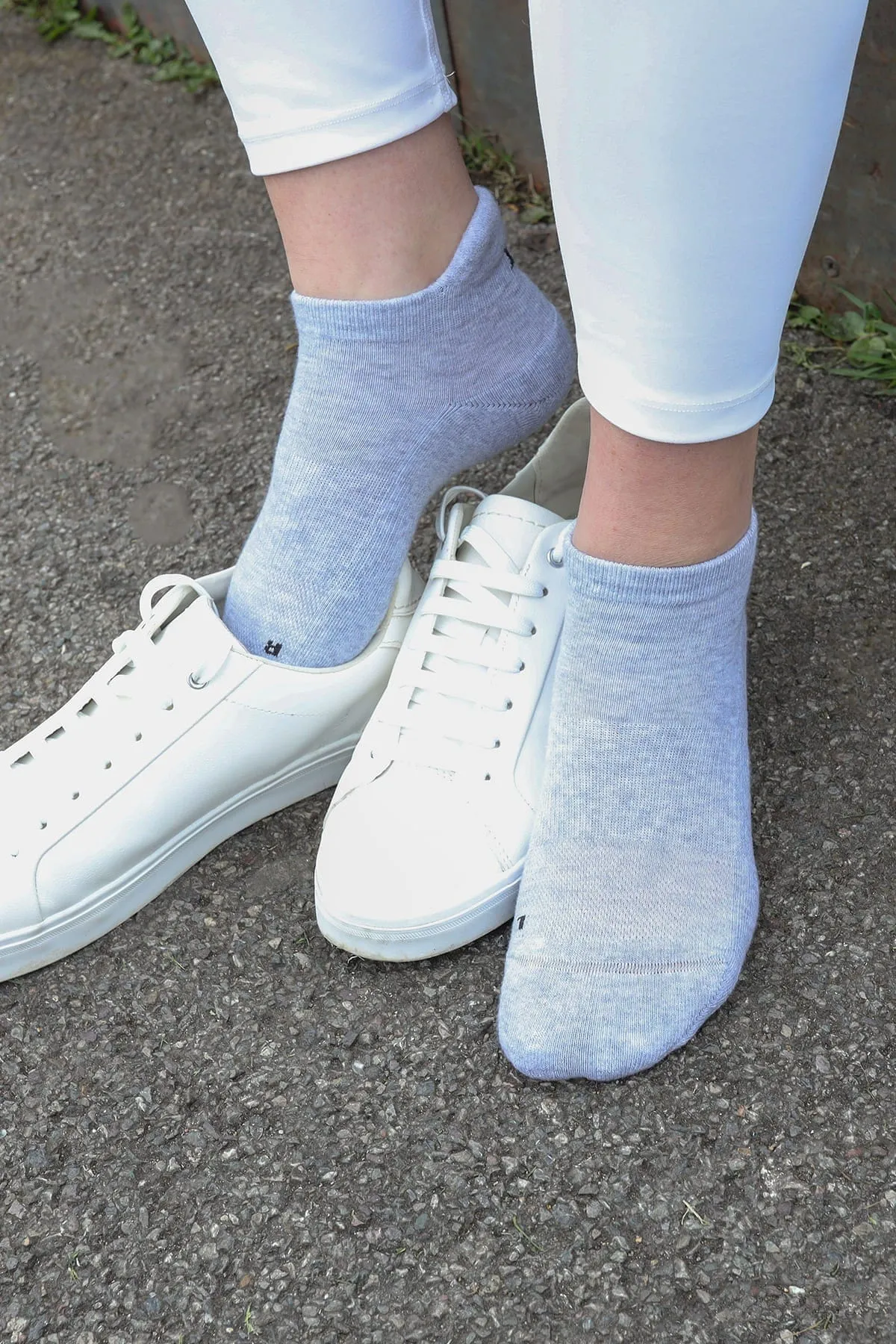 Organic Cotton Women's Trainer Socks | Grey