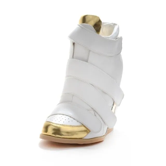 Original Intention Women Ankle Boots Fashion Hook&Loop Round Toe Wedges Boots Elegant Shoes Woman Plus Size 4-15