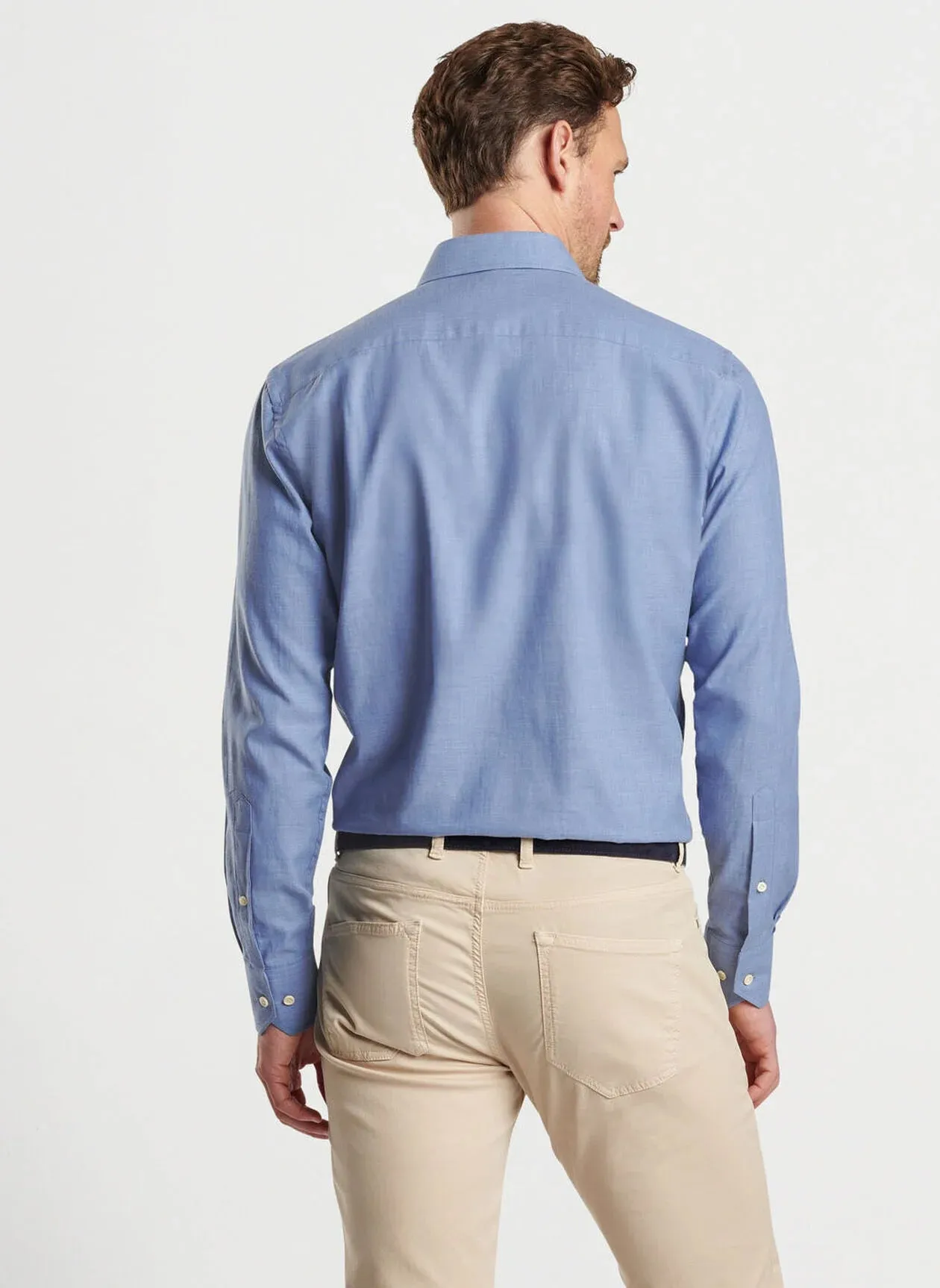 Peter Millar Cumbria Fleece Sport Shirt - Brook Blue