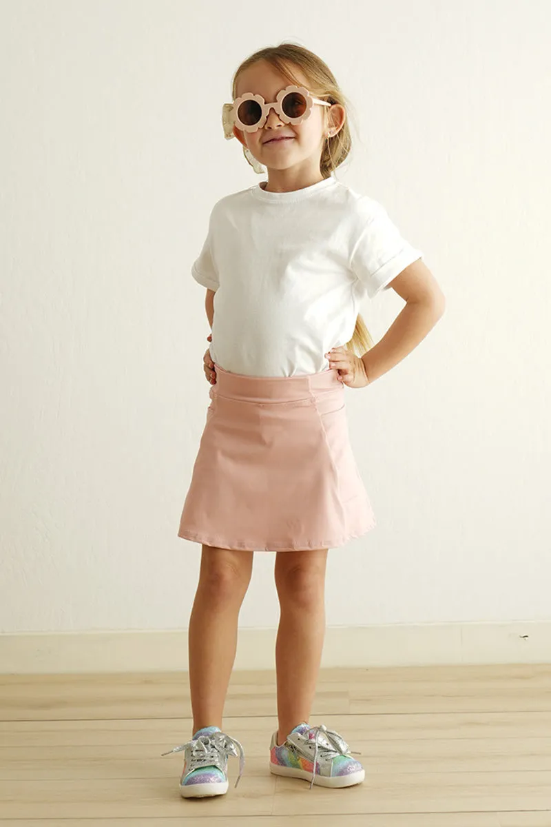 Pink Active Sporty Yoga Girl Skirt (skirt Has Build In Liner)