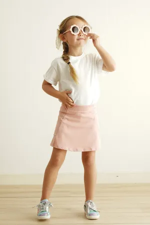 Pink Active Sporty Yoga Girl Skirt (skirt Has Build In Liner)