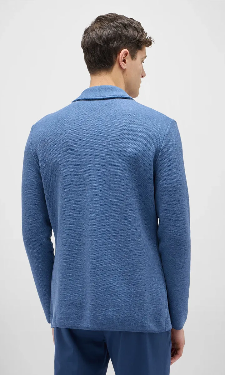 PIQUET COTTON SILK SWACKET - CASHMERE BLUE