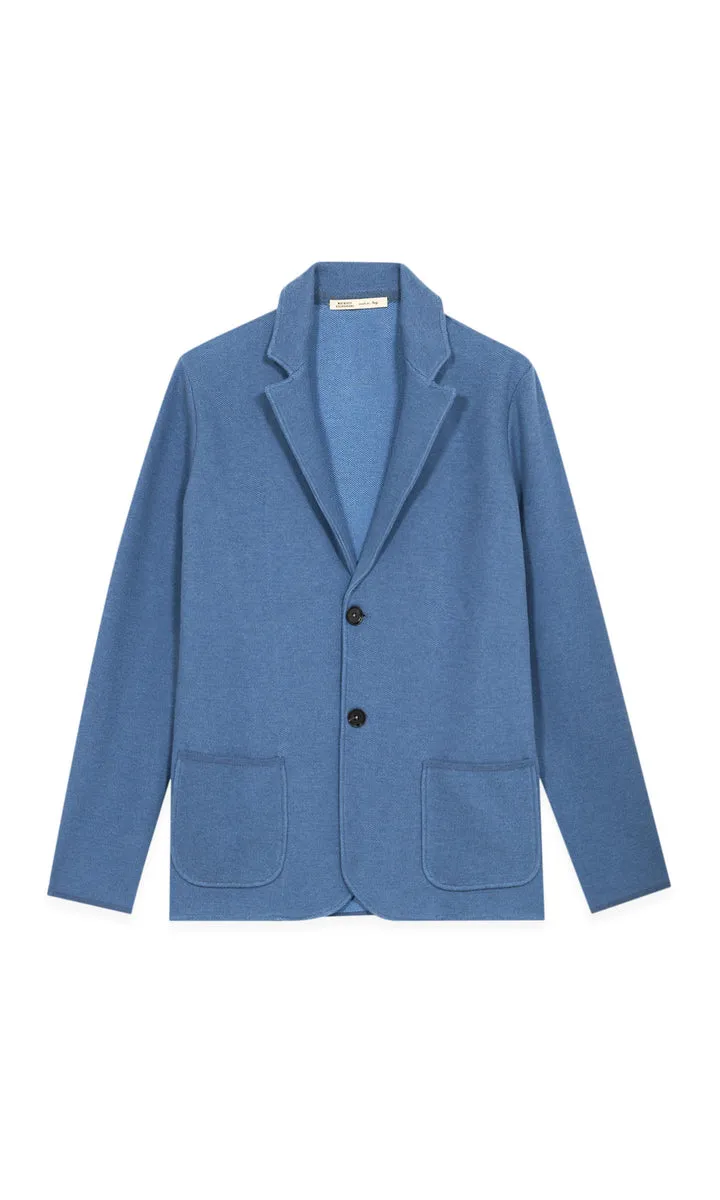 PIQUET COTTON SILK SWACKET - CASHMERE BLUE