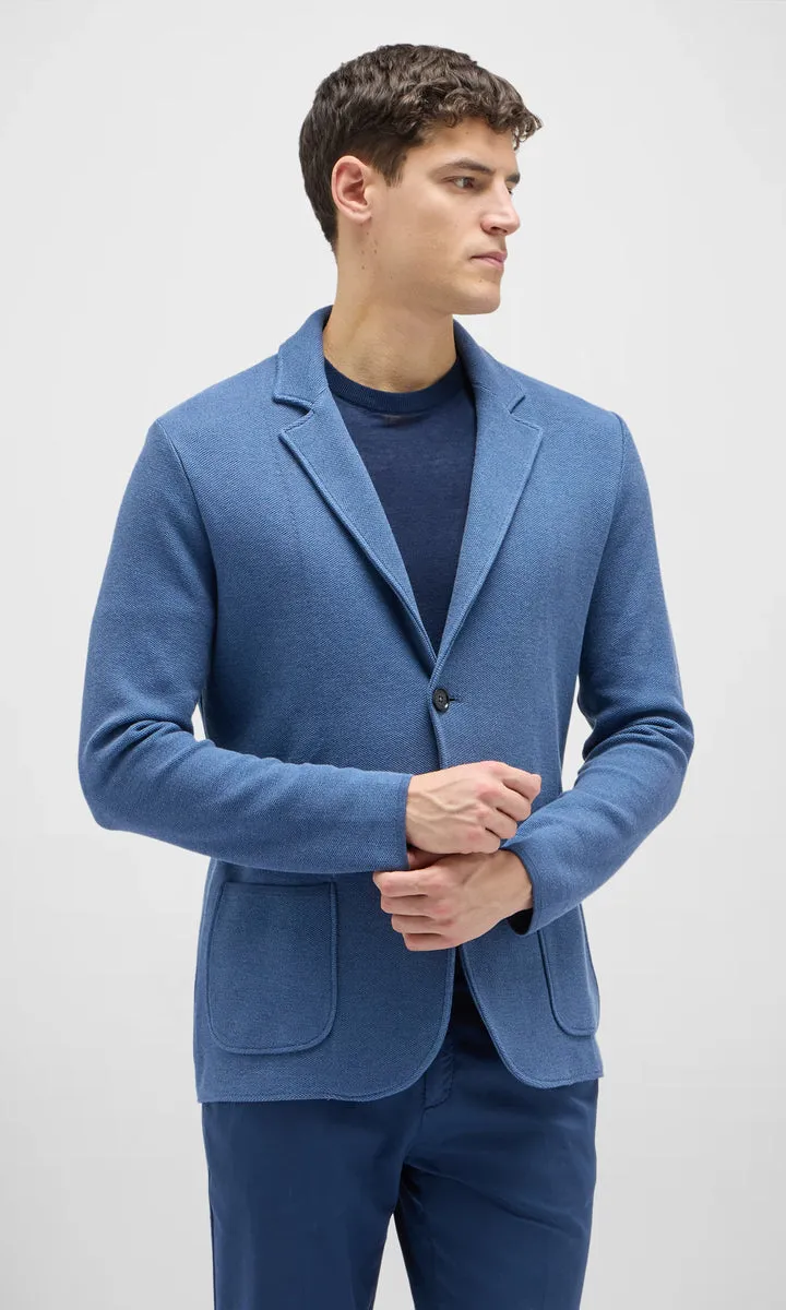 PIQUET COTTON SILK SWACKET - CASHMERE BLUE