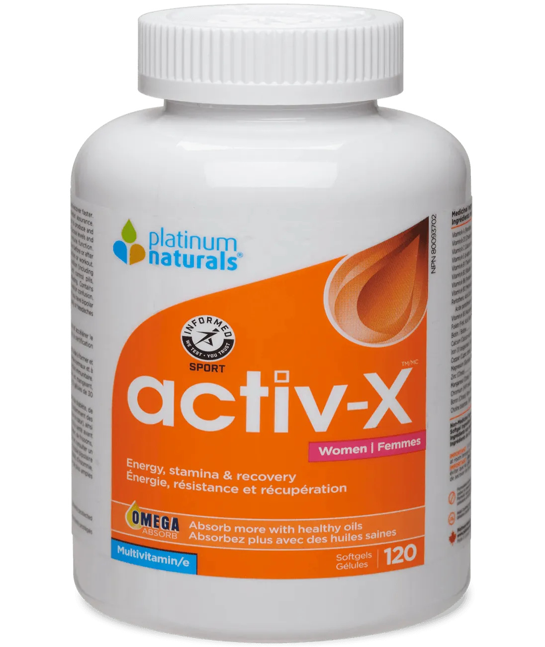 Platinum Naturals activ-X™ for Women Multivitamin 120 Softgels