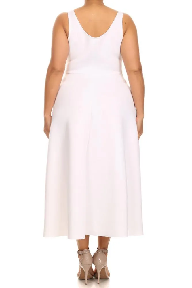 Plus Size Lovely Empire Waist SkaterMaxi Dress