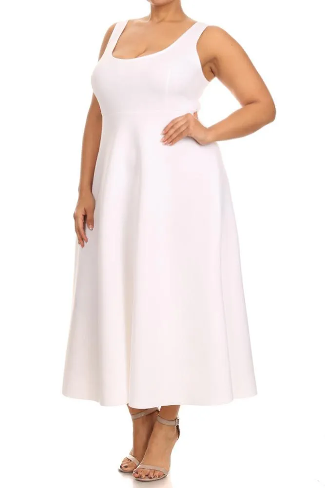 Plus Size Lovely Empire Waist SkaterMaxi Dress