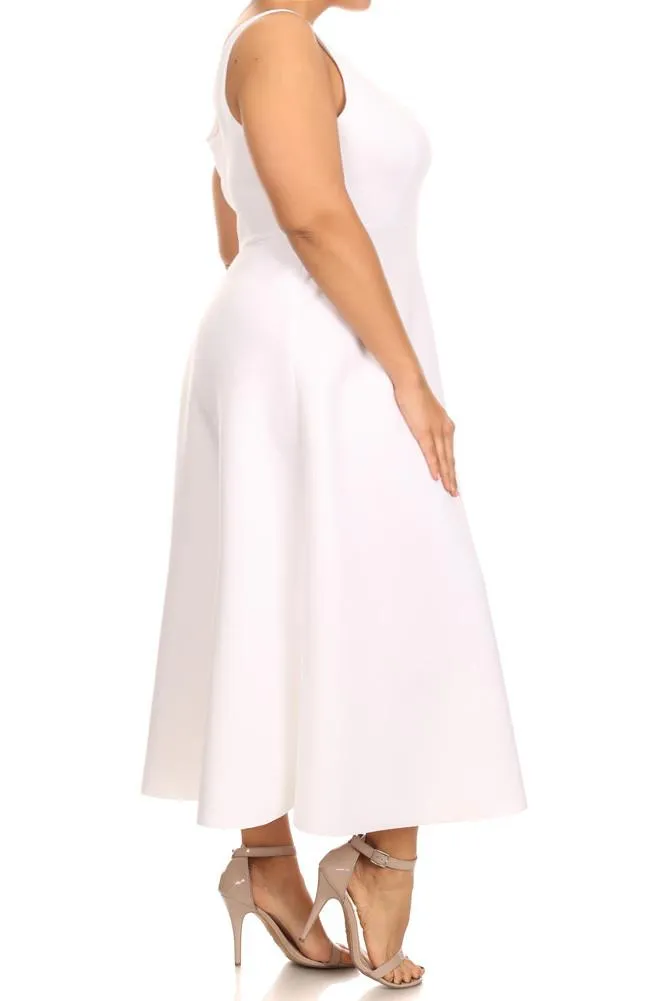 Plus Size Lovely Empire Waist SkaterMaxi Dress