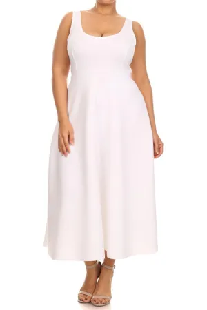 Plus Size Lovely Empire Waist SkaterMaxi Dress
