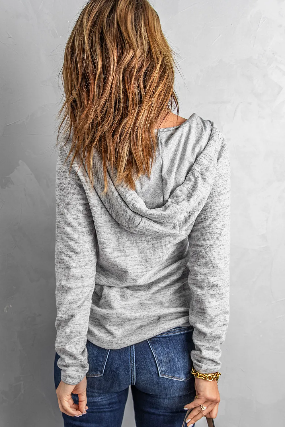 Pocket Design Buttoned Casual Hoodie