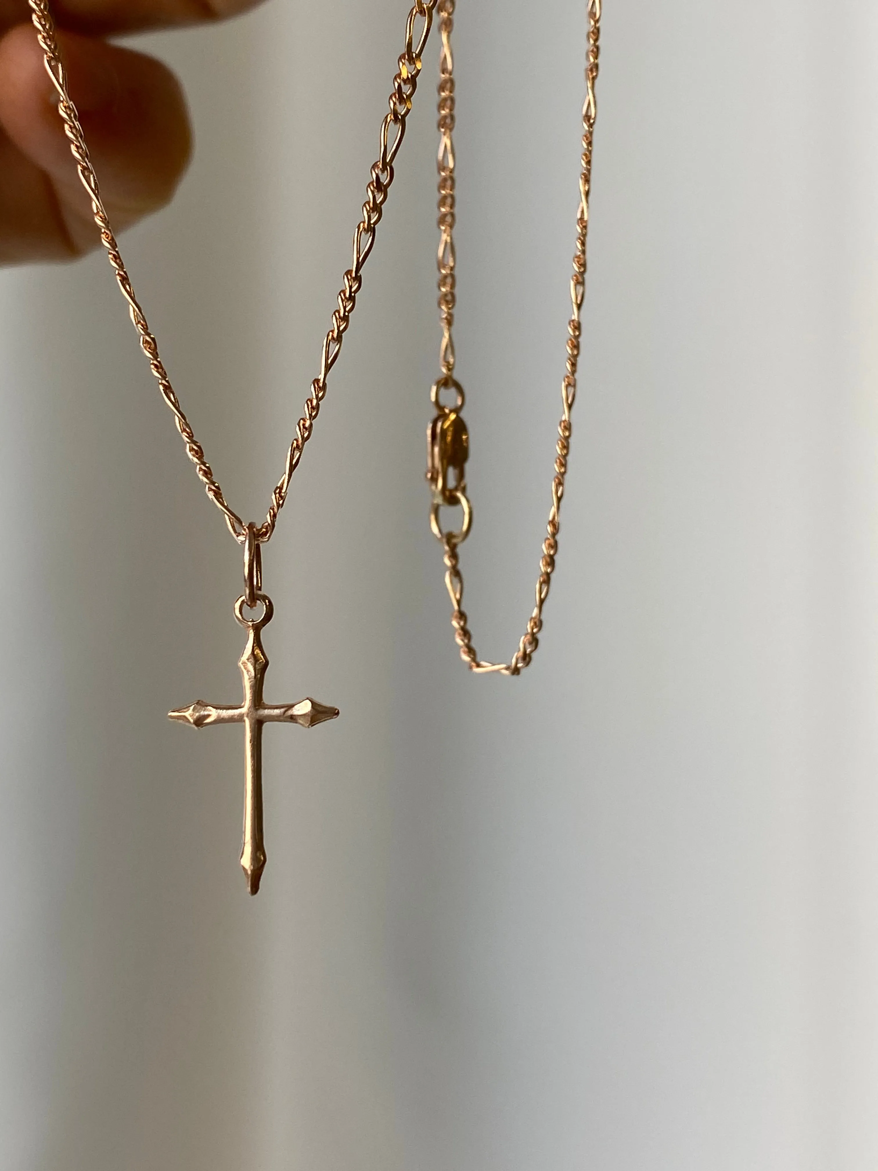 Pointed Cross Pendant Necklace