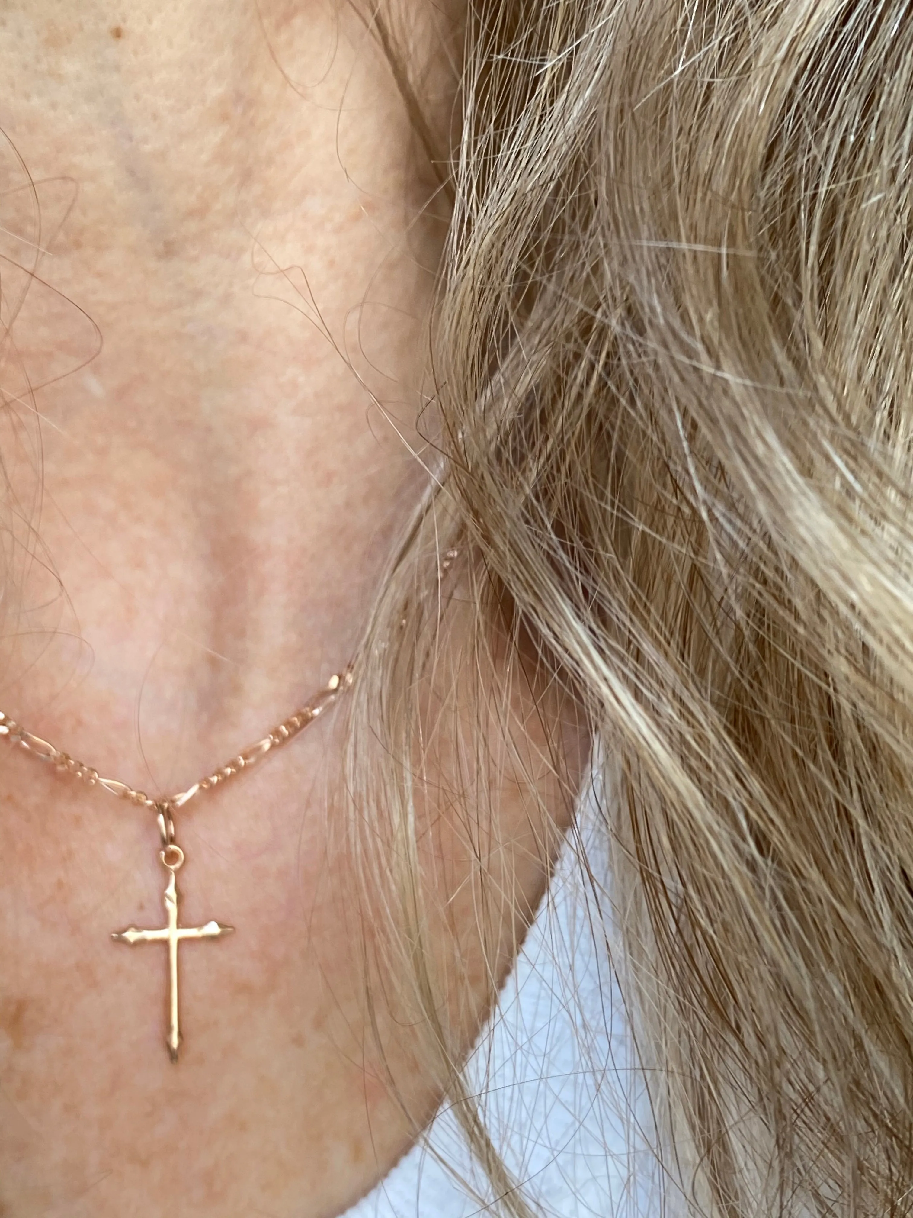 Pointed Cross Pendant Necklace