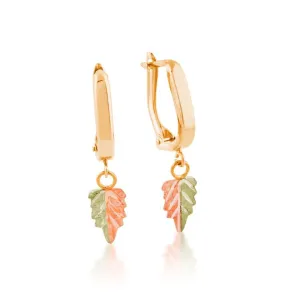 Pointed Foliage - Black Hills Gold Earrings