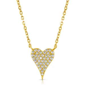 POINTED HEART NECKLACE, GOLD