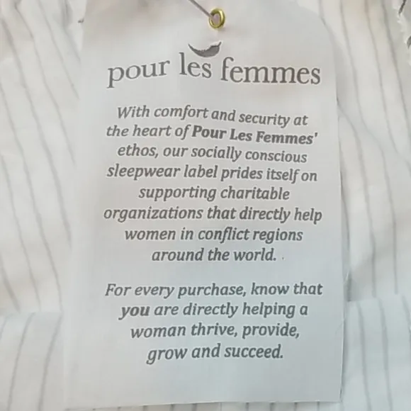 Pour Les Femmes Striped Tie Top