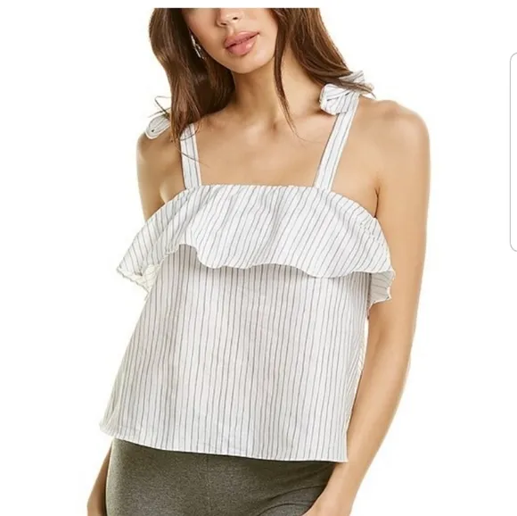 Pour Les Femmes Striped Tie Top