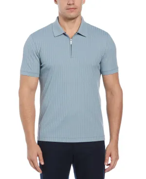 Quarter Zip Ribbed Polo