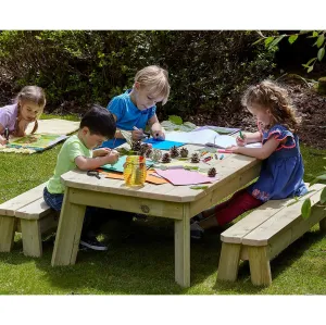 Rectangular Table and Bench Set (Pre-School)