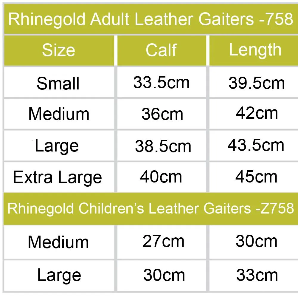 Rhinegold Childrens Synthetic Gaiters With Heart Detail