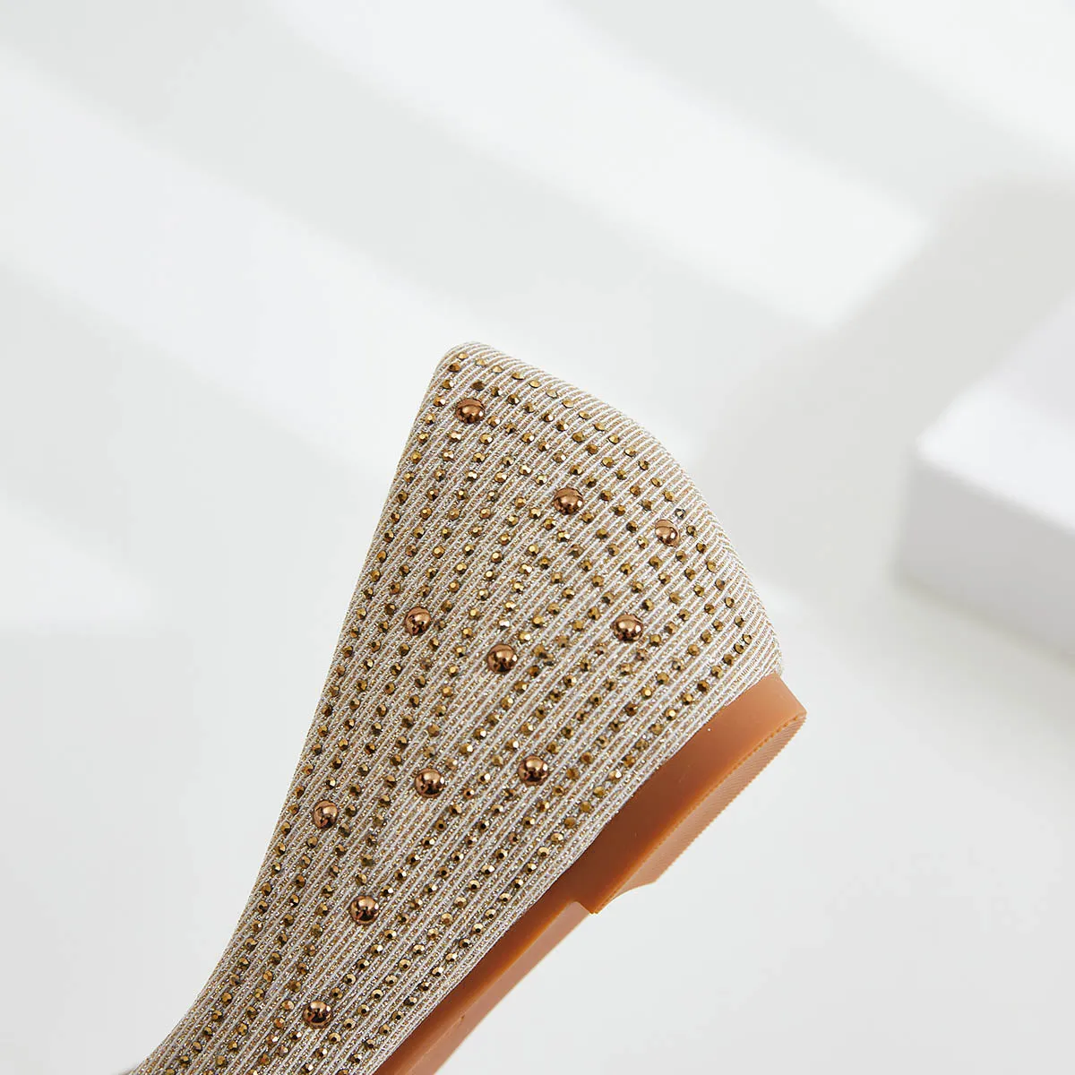 RHINESTONE EMBELLISHED WEDGE HEEL PUMPS WOMEN SHOES 7975