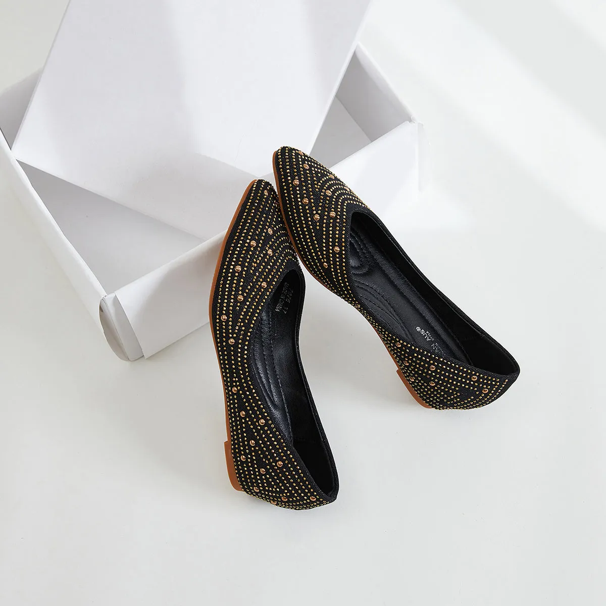RHINESTONE EMBELLISHED WEDGE HEEL PUMPS WOMEN SHOES 7975