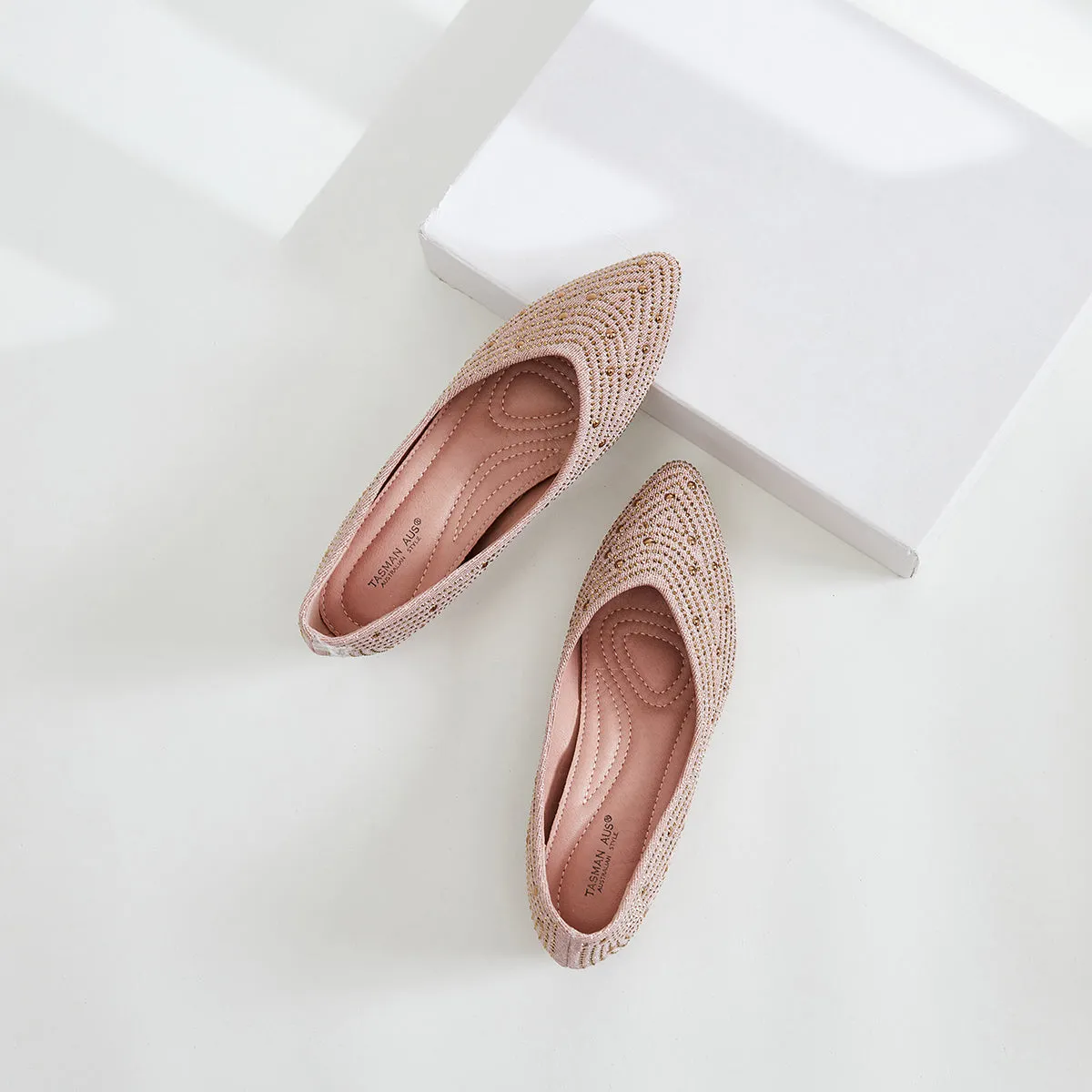 RHINESTONE EMBELLISHED WEDGE HEEL PUMPS WOMEN SHOES 7975