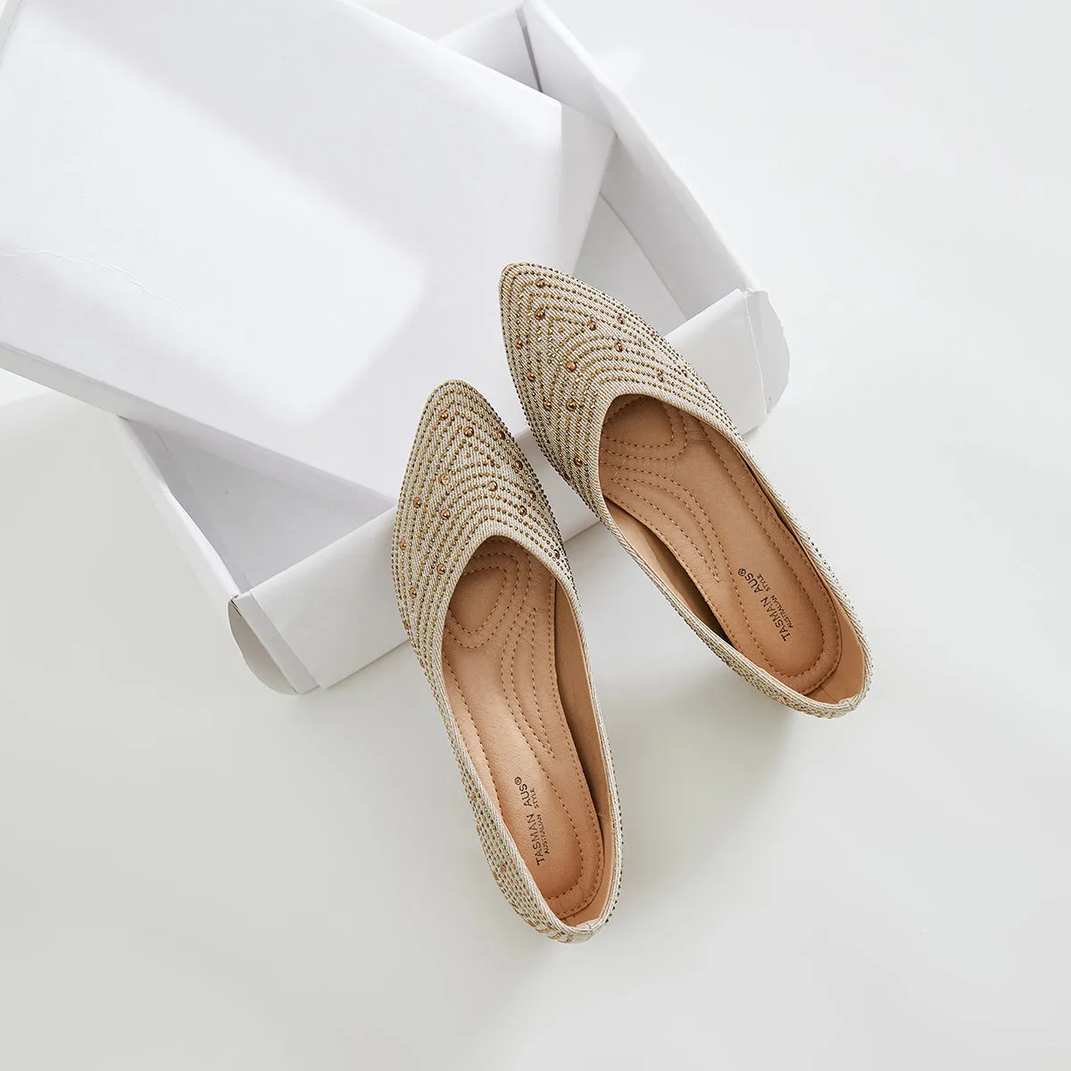 RHINESTONE EMBELLISHED WEDGE HEEL PUMPS WOMEN SHOES 7975
