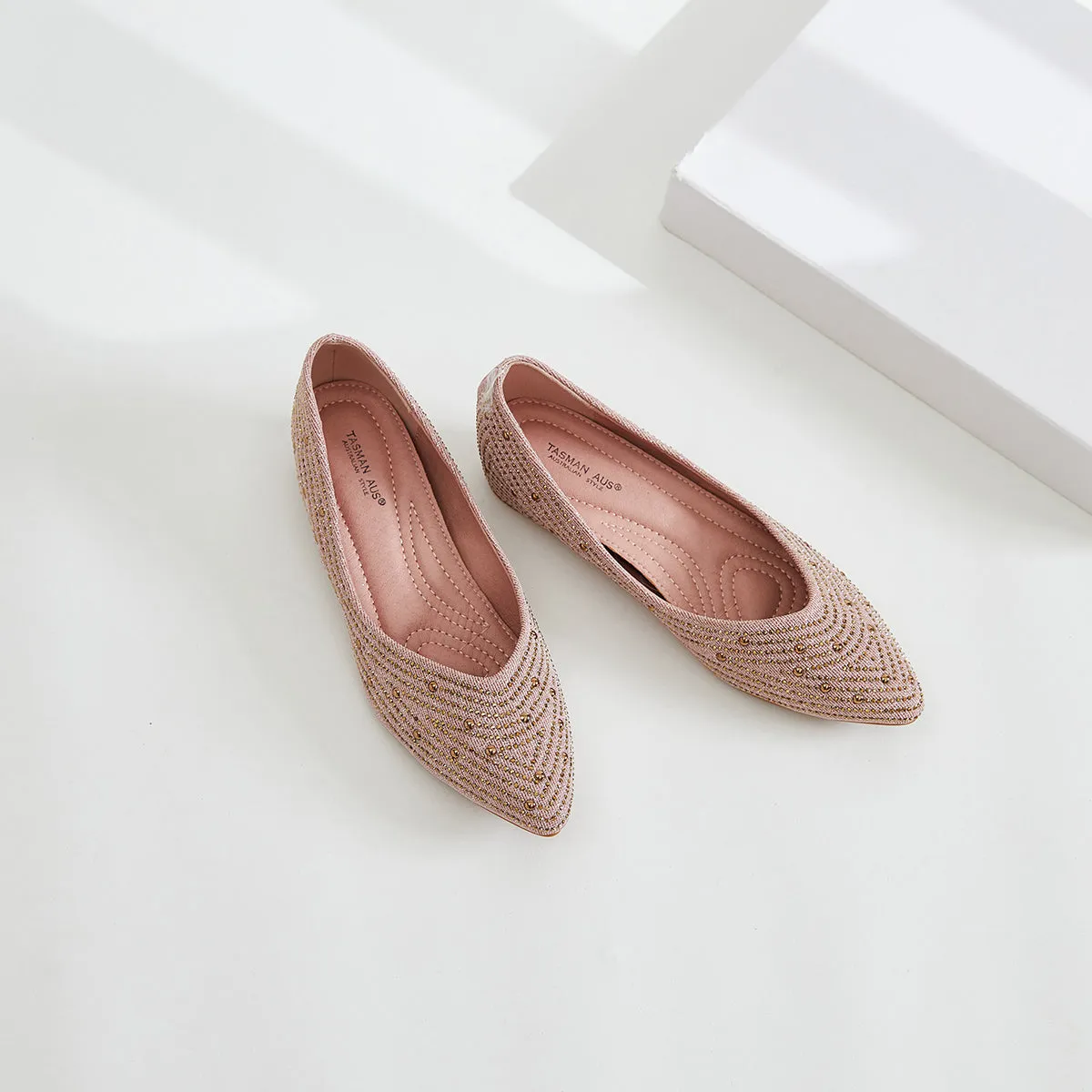 RHINESTONE EMBELLISHED WEDGE HEEL PUMPS WOMEN SHOES 7975