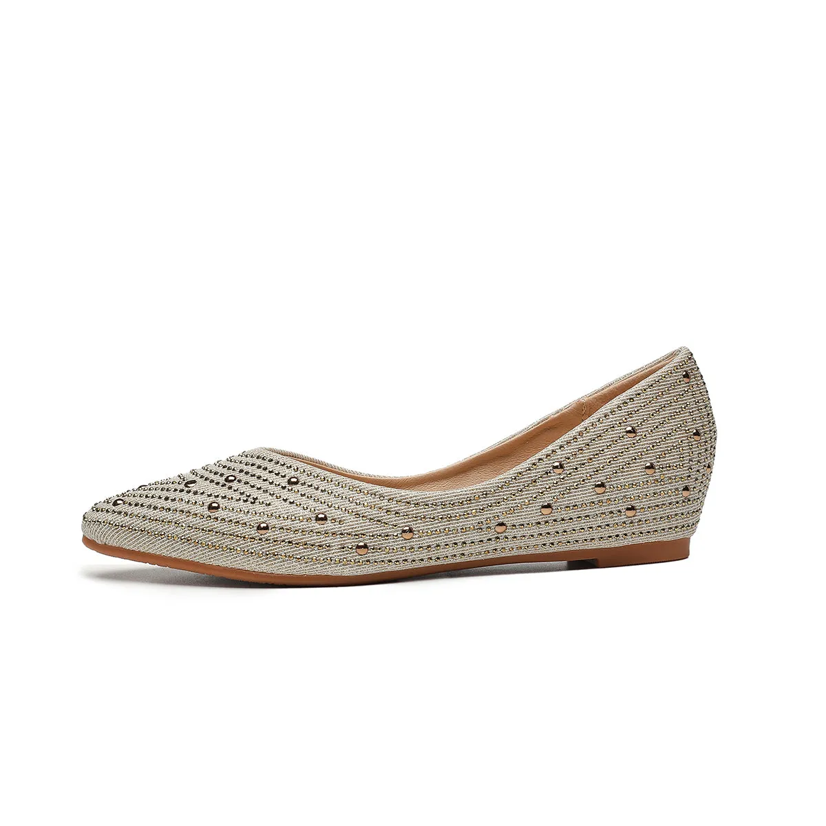 RHINESTONE EMBELLISHED WEDGE HEEL PUMPS WOMEN SHOES 7975