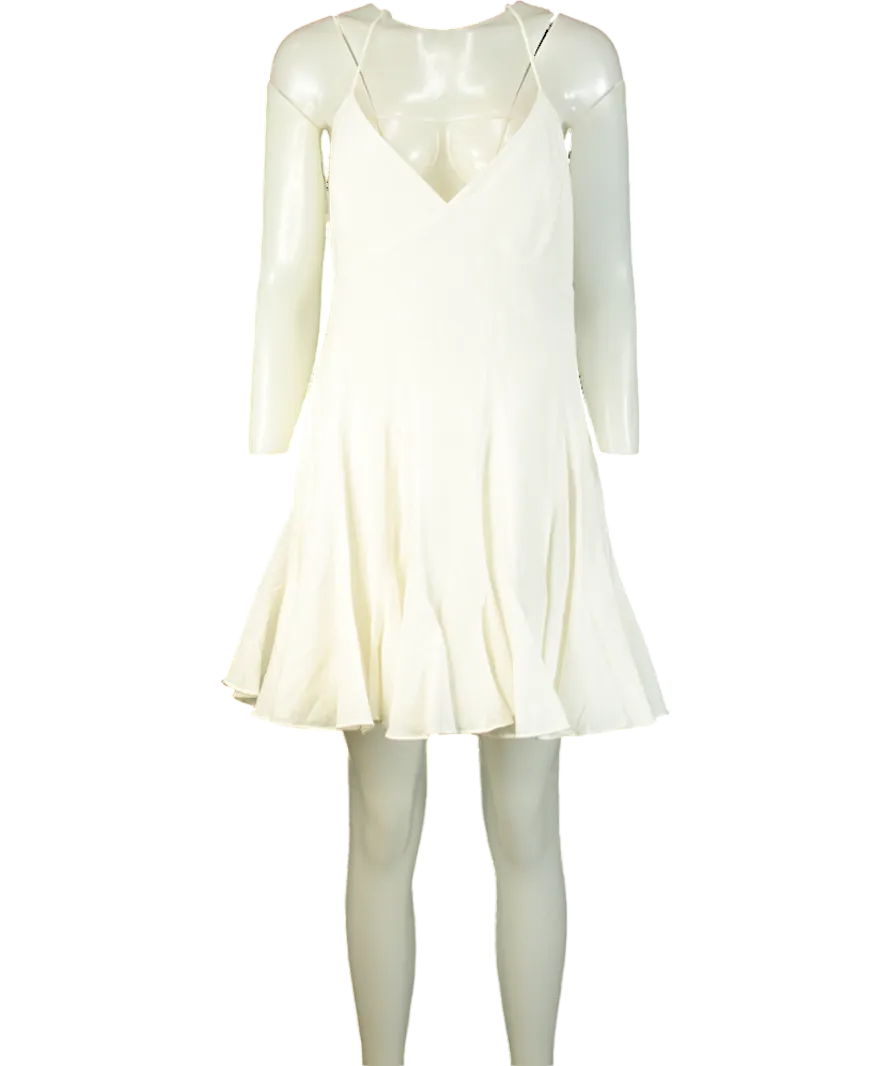 Rhode Women's White Maria Linen-blend Mini Dress UK 12