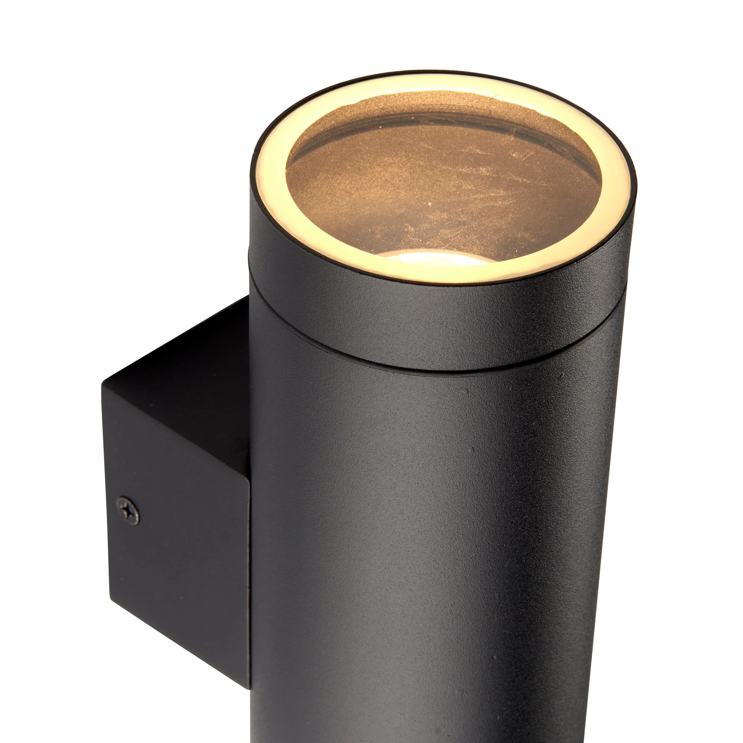 Saxby 98438 Palin XL IP44 7W Textured black paint & clear glass 2 x 7W LED GU10 (Required)