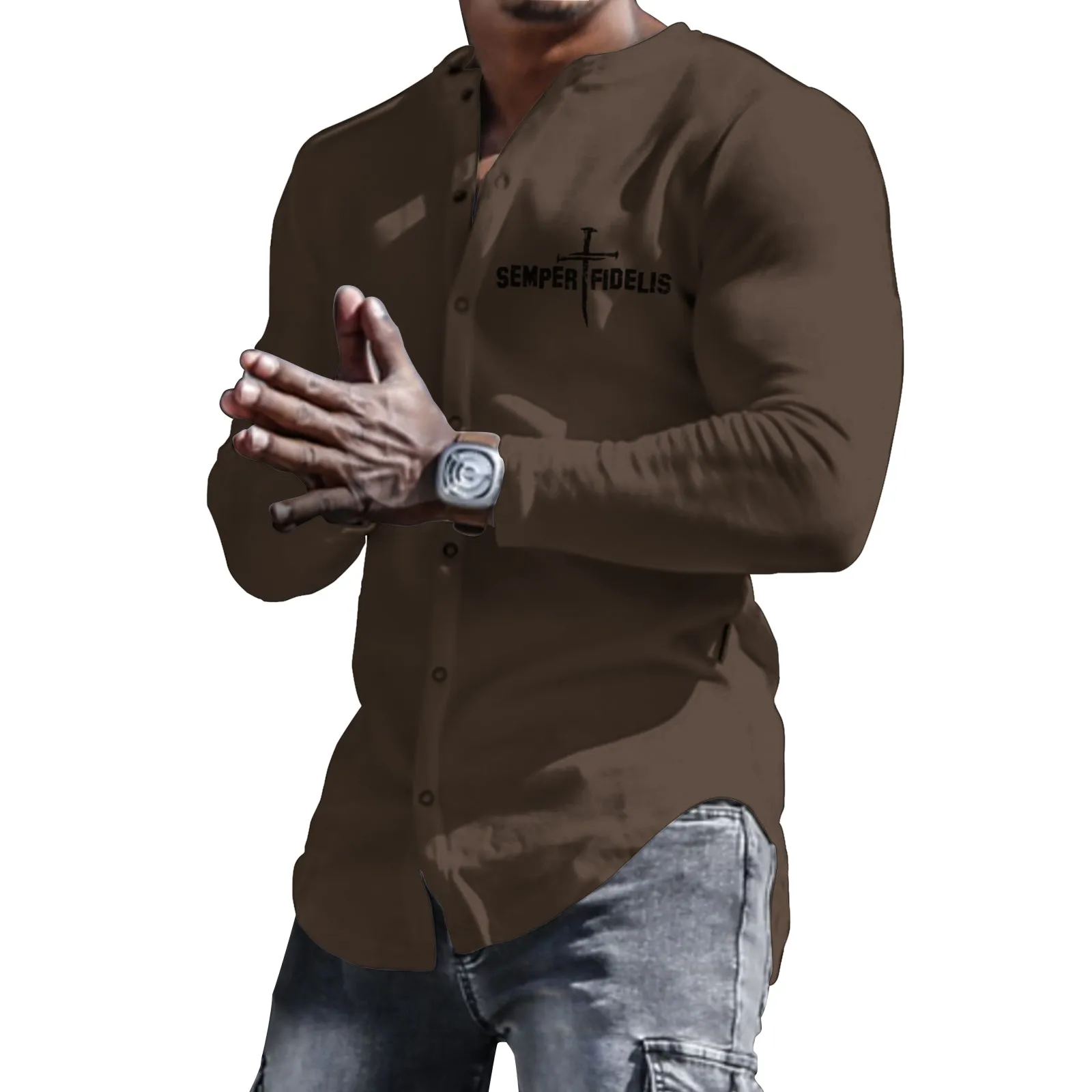 SEMPER FIDELIS GRAPHIC LONG SLEEVE SHIRT