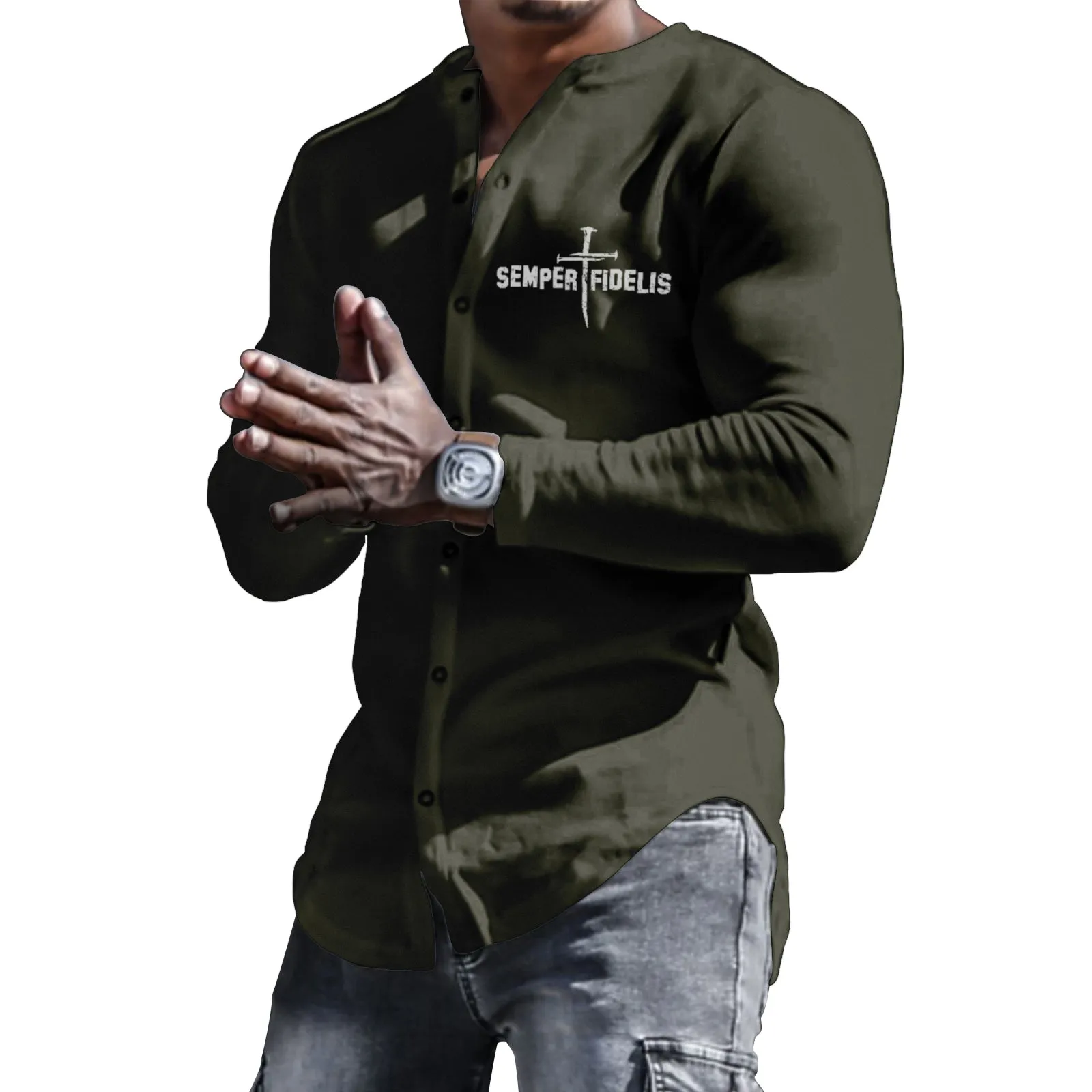 SEMPER FIDELIS GRAPHIC LONG SLEEVE SHIRT