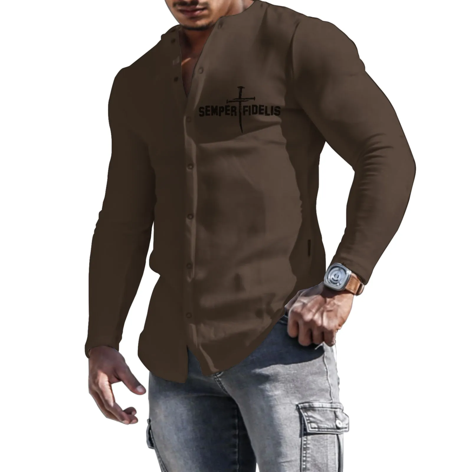 SEMPER FIDELIS GRAPHIC LONG SLEEVE SHIRT