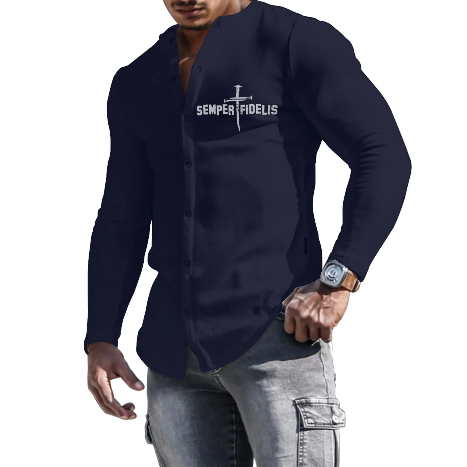 SEMPER FIDELIS GRAPHIC LONG SLEEVE SHIRT