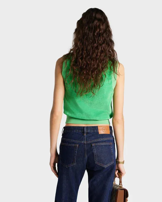 Serif Logo Terry Vest Verde/White