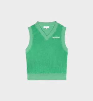 Serif Logo Terry Vest Verde/White