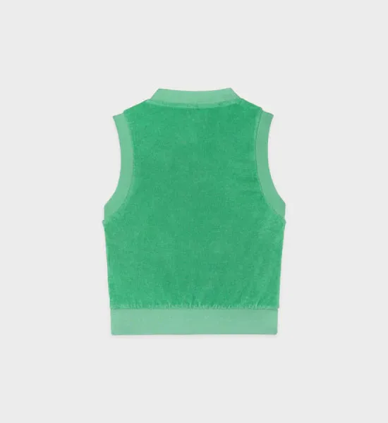 Serif Logo Terry Vest Verde/White