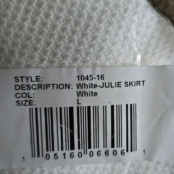 SEROYA Julie Tennis Mini Knit Skirt Large White NWT Y2K Sporty Varsity Academia