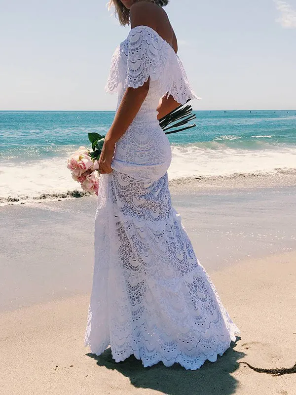 Sexy Lace Shoulder Elegant Dress
