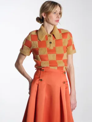 Short Sleeve Knit Polo - Mecca Orange/Curry