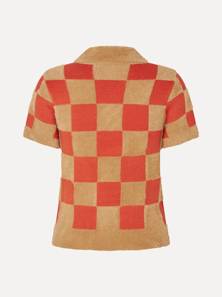 Short Sleeve Knit Polo - Mecca Orange/Curry