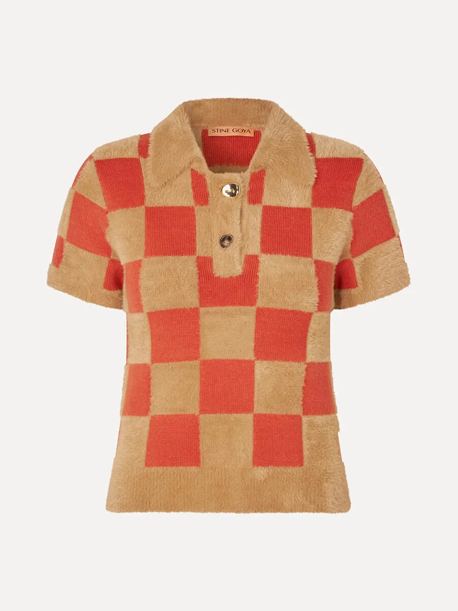 Short Sleeve Knit Polo - Mecca Orange/Curry