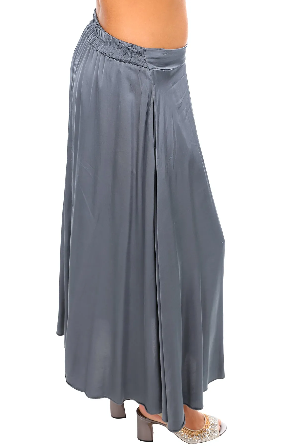 Silk Blend Skirt - Charcoal - CG92