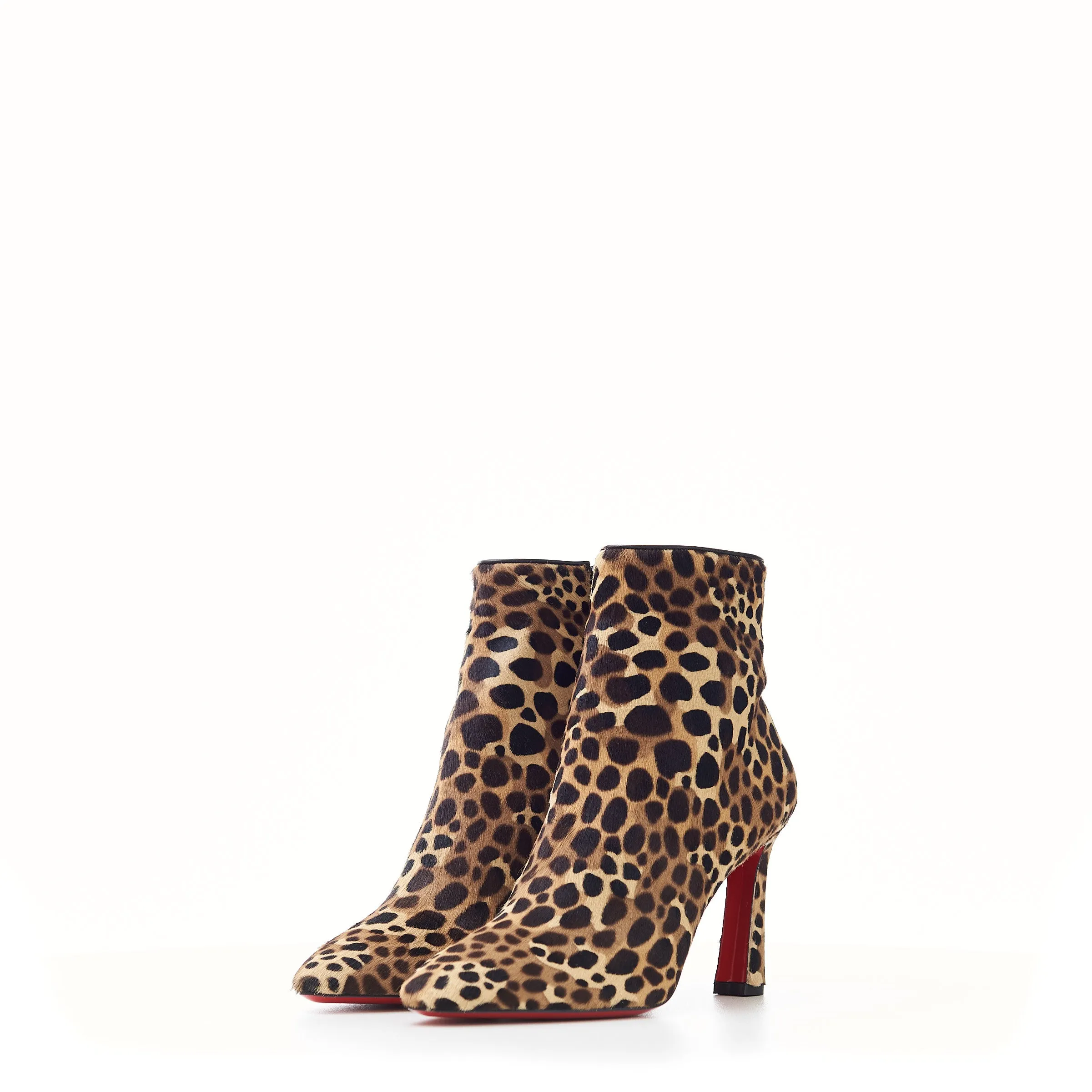So Eleonor 85mm Ankle Boots In Leopard Print Pony Calfskin