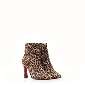 So Eleonor 85mm Ankle Boots In Leopard Print Pony Calfskin