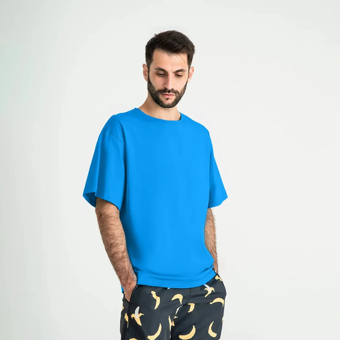 Soft Cotton Oversized T-Shirt, Turquoise
