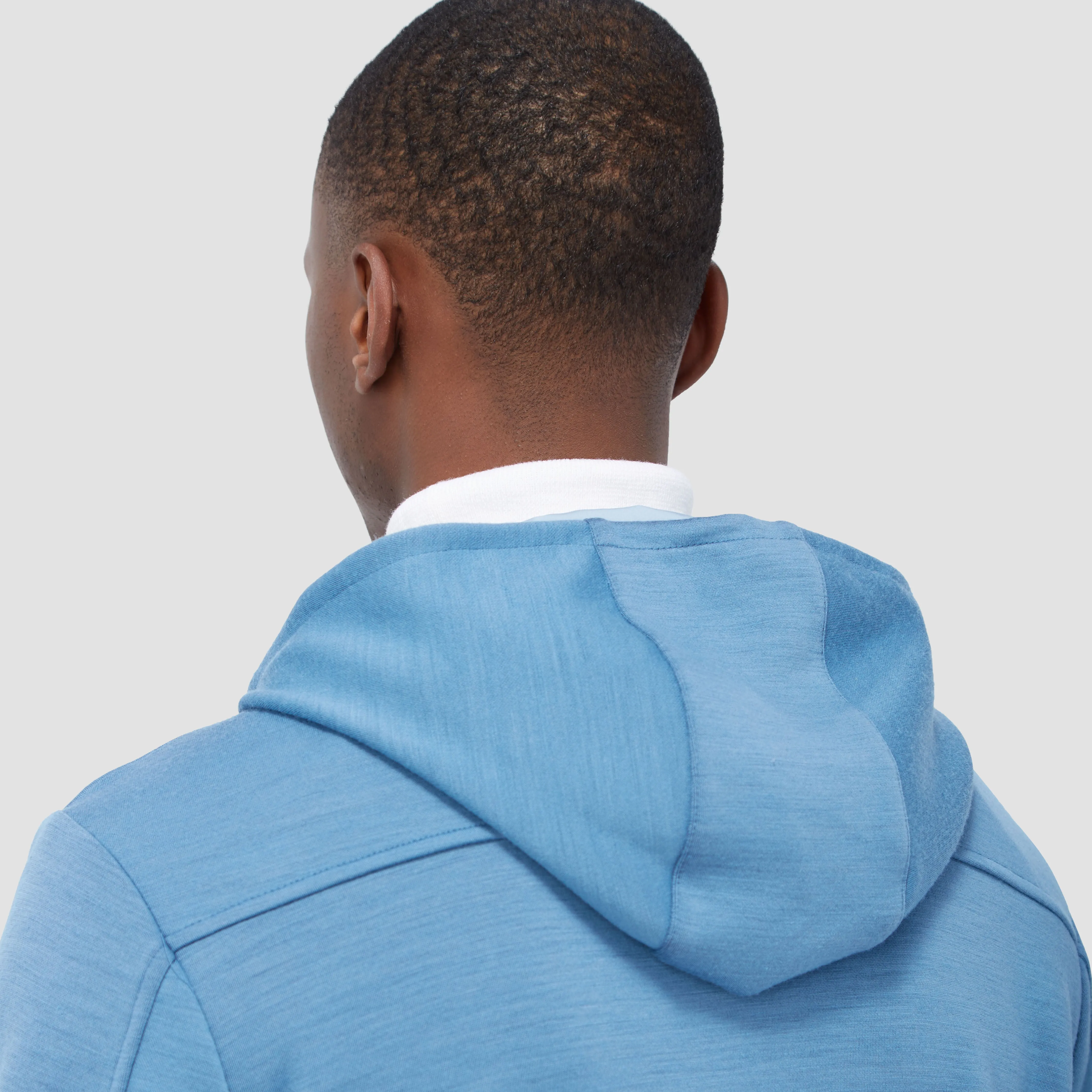 Solid Quarter-Zip Pullover Hoodie