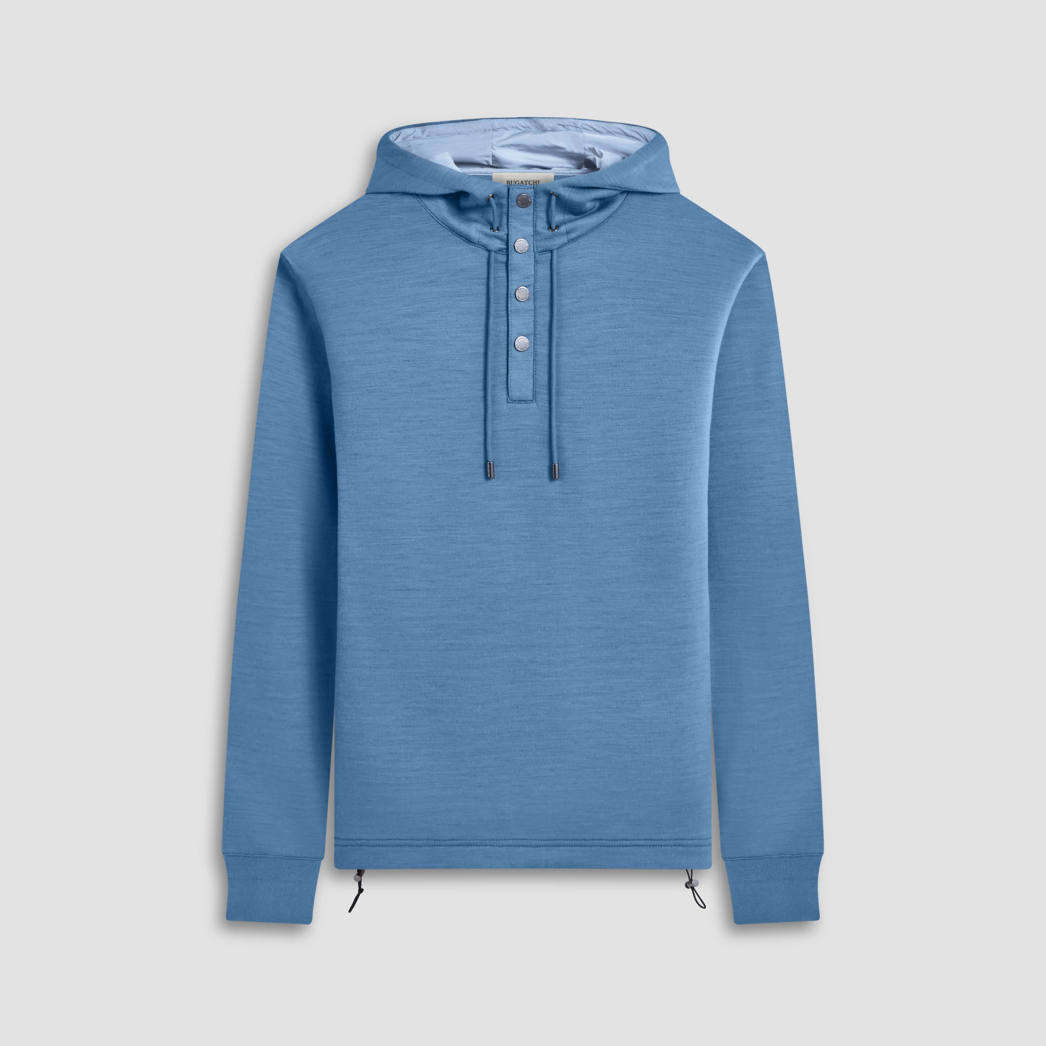 Solid Quarter-Zip Pullover Hoodie
