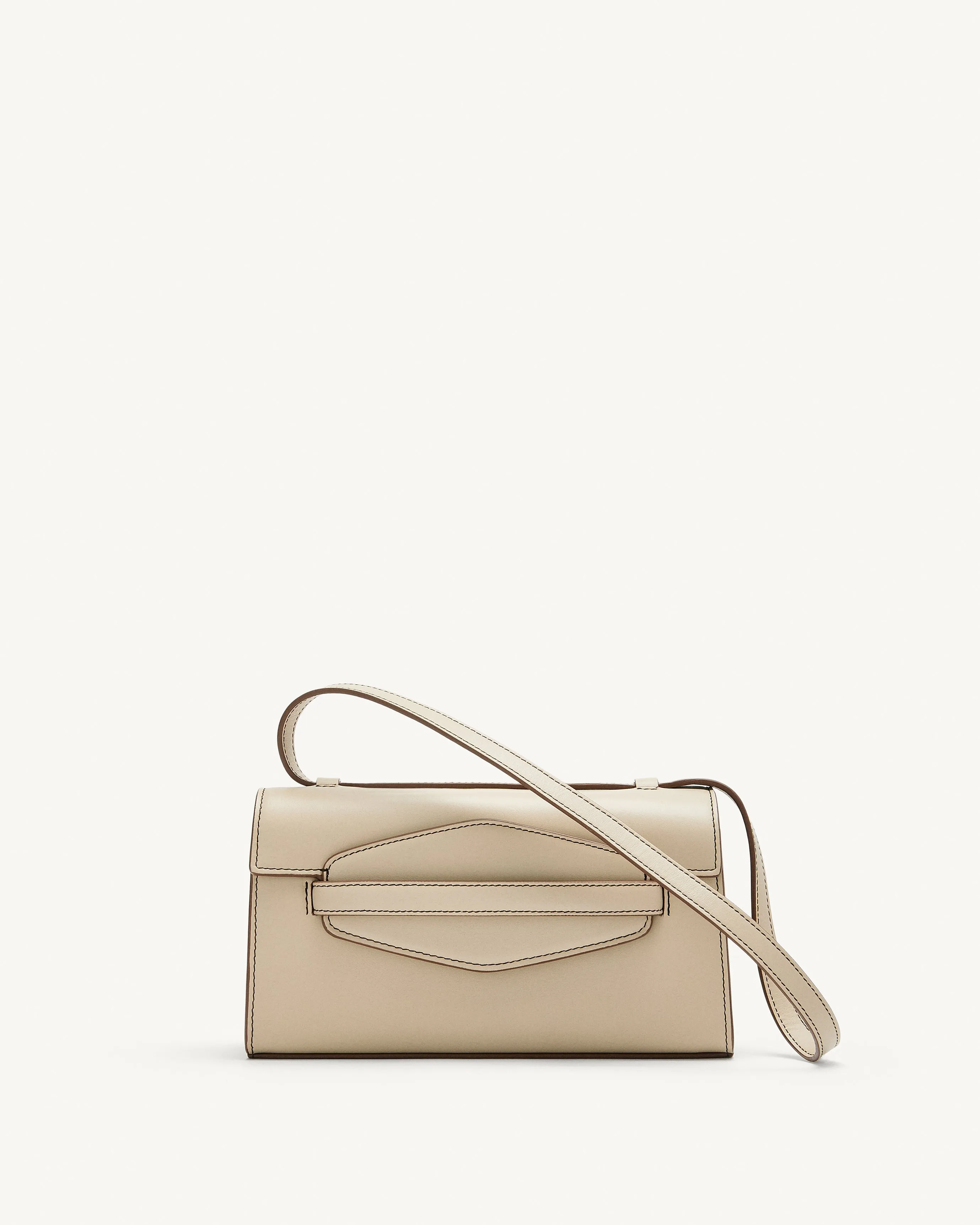 Sport Shoulder Bag in Bone Leather